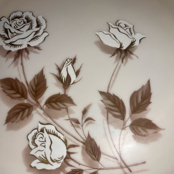 Set of 4 HTF Vintage 1960s Lenox Ware Melmac Rose Pattern Dinner Plates - Picture 3 of 6